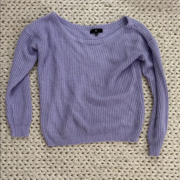 Missguided Lilac Crew Neck Sweater - Picture 1 of 4